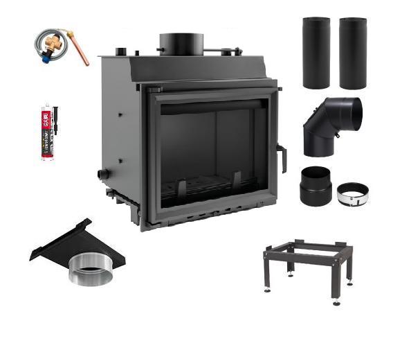 Piec kominkowy na pellet z płaszczem wodnym Costanza 12kW Idro 5.0 Maja pw 8 zestaw - Piec kominkowy na pellet z płaszczem wodnym Costanza 12kW Idro 5.0